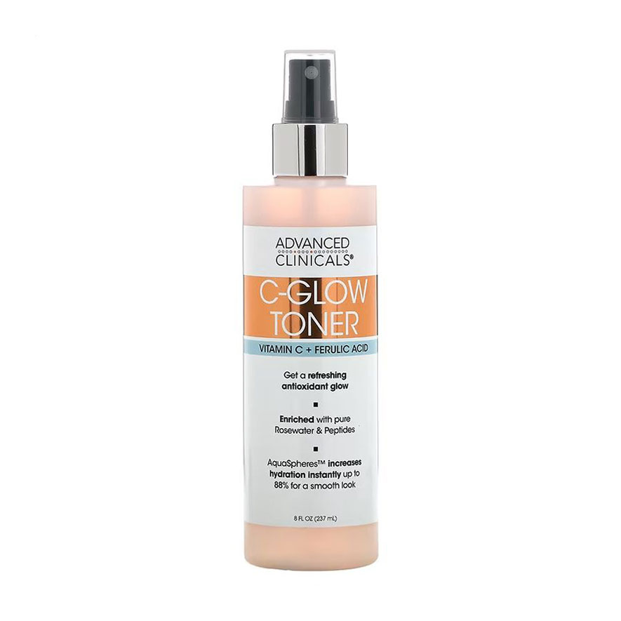 Тонік для обличчя Advanced Clinicals C-Glow Toner Vitamin C + Ferulic Acid, 237 мл